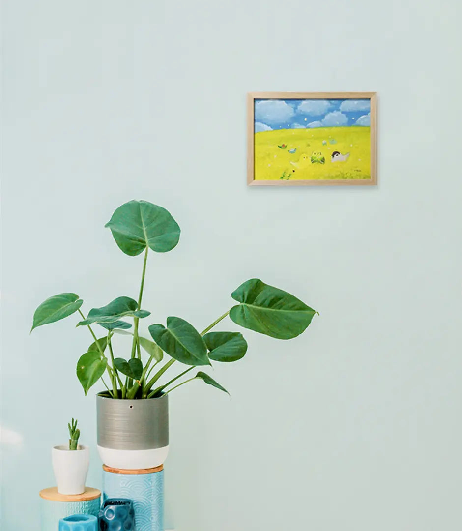 菜の花インコたち